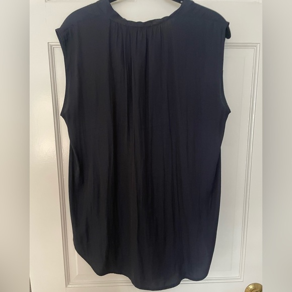 ANN TAYLOR LOFT navy blouse - Picture 2 of 6